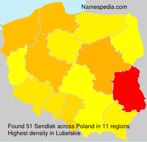 Surname Sendlak in Poland Surname Sendlak in Poland