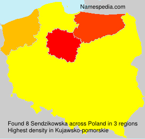Surname Sendzikowska in Poland Surname Sendzikowska in Poland