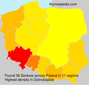 Surname Senkow in Poland Surname Senkow in Poland