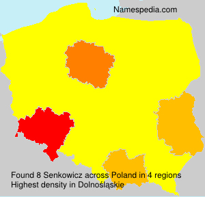 Surname Senkowicz in Poland Surname Senkowicz in Poland
