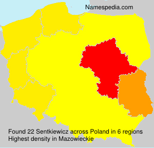 Surname Sentkiewicz in Poland Surname Sentkiewicz in Poland