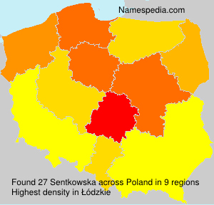Surname Sentkowska in Poland Surname Sentkowska in Poland