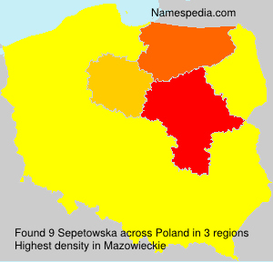 Surname Sepetowska in Poland Surname Sepetowska in Poland