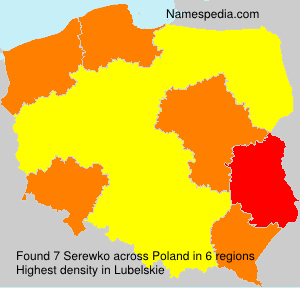 Surname Serewko in Poland Surname Serewko in Poland