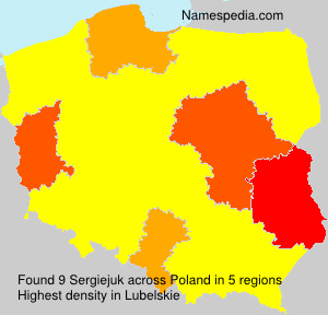 Surname Sergiejuk in Poland Surname Sergiejuk in Poland