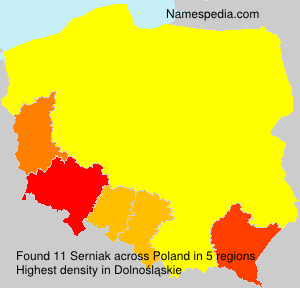 Surname Serniak in Poland Surname Serniak in Poland