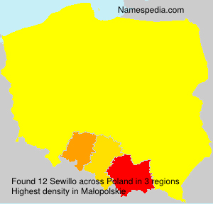 Surname Sewillo in Poland Surname Sewillo in Poland