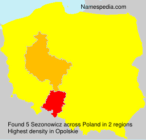 Surname Sezonowicz in Poland Surname Sezonowicz in Poland