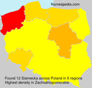 Surname Siarnecka in Poland