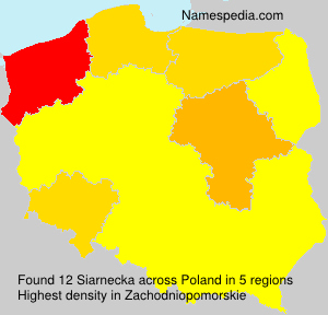 Surname Siarnecka in Poland Surname Siarnecka in Poland