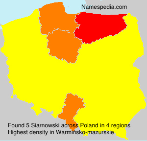 Surname Siarnowski in Poland Surname Siarnowski in Poland