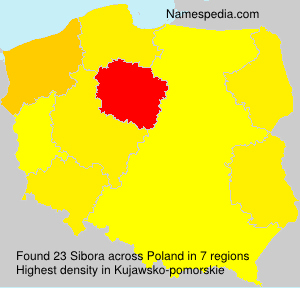 Surname Sibora in Poland Surname Sibora in Poland