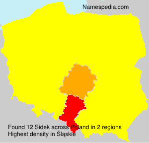 Surname Sidek in Poland Surname Sidek in Poland