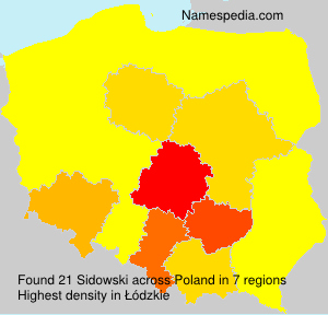 Surname Sidowski in Poland Surname Sidowski in Poland