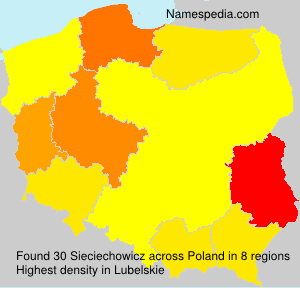 Surname Sieciechowicz in Poland Surname Sieciechowicz in Poland