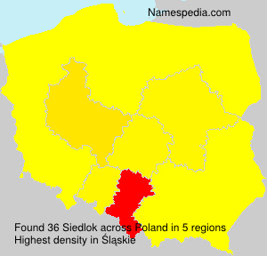 Surname Siedlok in Poland