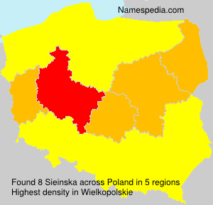 Surname Sieinska in Poland Surname Sieinska in Poland