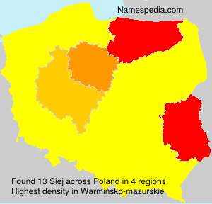 Surname Siej in Poland Surname Siej in Poland