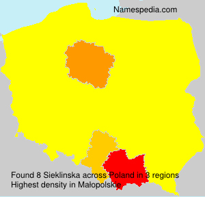 Surname Sieklinska in Poland Surname Sieklinska in Poland