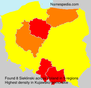 Surname Sieklinski in Poland