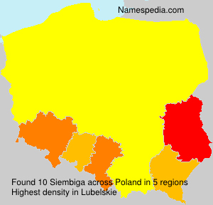 Surname Siembiga in Poland Surname Siembiga in Poland