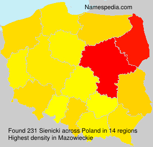 Surname Sienicki in Poland Surname Sienicki in Poland
