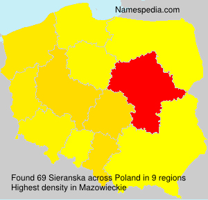 Surname Sieranska in Poland Surname Sieranska in Poland