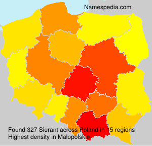 Surname Sierant in Poland Surname Sierant in Poland