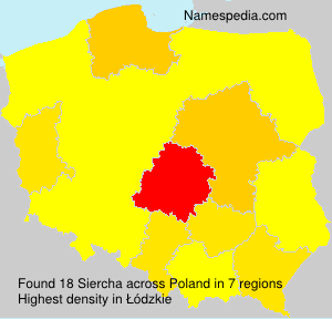 Surname Siercha in Poland Surname Siercha in Poland