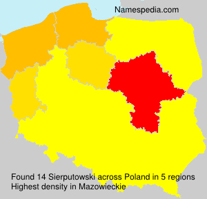 Surname Sierputowski in Poland Surname Sierputowski in Poland