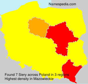 Surname Siery in Poland Surname Siery in Poland