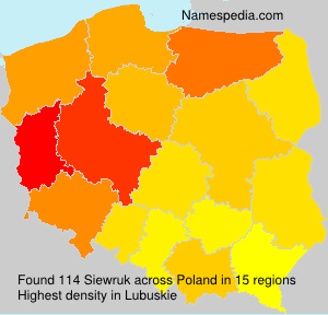 Surname Siewruk in Poland Surname Siewruk in Poland