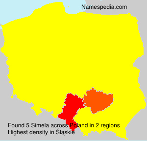 Surname Simela in Poland Surname Simela in Poland