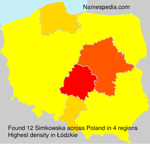 Surname Simkowska in Poland Surname Simkowska in Poland