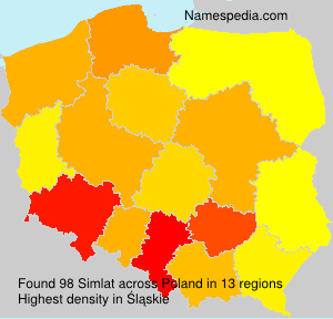 Surname Simlat in Poland Surname Simlat in Poland
