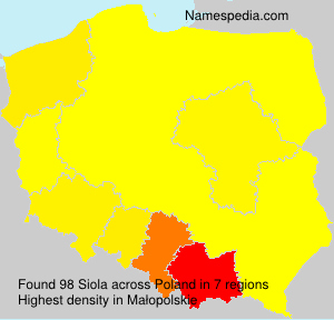 Surname Siola in Poland Surname Siola in Poland