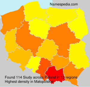 Surname Siudy in Poland Surname Siudy in Poland