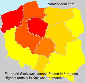Surname Siutkowski in Poland Surname Siutkowski in Poland