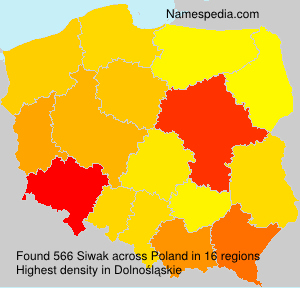 Surname Siwak in Poland Surname Siwak in Poland