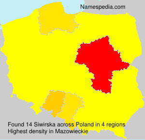 Surname Siwirska in Poland Surname Siwirska in Poland
