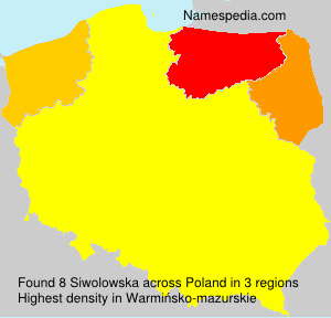 Surname Siwolowska in Poland Surname Siwolowska in Poland