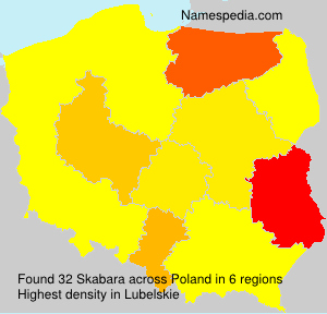Surname Skabara in Poland