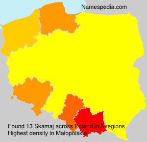Surname Skamaj in Poland Surname Skamaj in Poland