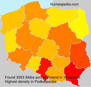 Surname Skiba in Poland Surname Skiba in Poland