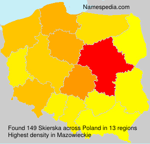 Surname Skierska in Poland Surname Skierska in Poland