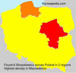 Surname Skoszkiewicz in Poland Surname Skoszkiewicz in Poland