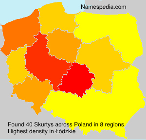Surname Skurtys in Poland Surname Skurtys in Poland