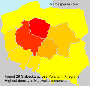 Surname Slabecka in Poland Surname Slabecka in Poland