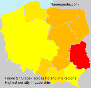 Surname Slabek in Poland Surname Slabek in Poland