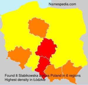 Surname Slabikowska in Poland Surname Slabikowska in Poland